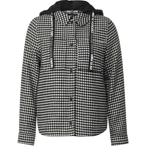 Vichy Overshirt w. Hoody 20001 Black Größe S