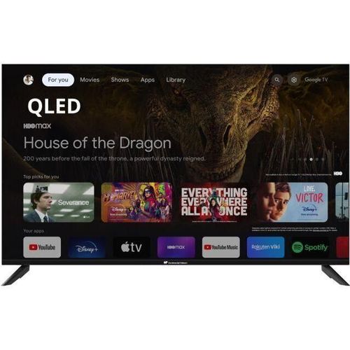 CONTINENTAL EDISON - CELED50SQLDV24B6 - LED-Fernseher - UHD QLED 4K - 50'' (127 cm) - Smart Google TV - WLAN Bluetooth - 4xHDMI - 2xUSB