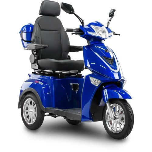 Seniorenmobil Elektromobil Senioren Elektroller BILI BIKE SHINO G4 GEL mit Straßenzulassung, Dreirad, TRIKE, 1000 W, 60V 20Ah, 25 km/h, Blau