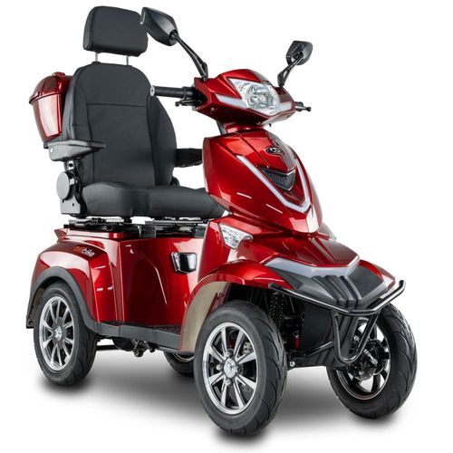 Seniorenmobil Elektromobil Senioren Roller BILI BIKE SHINO QUADRO G4 GEL mit Straßenzulassung, Vierrad, 1000 W, 60V 20Ah, 25 km/h, Rot
