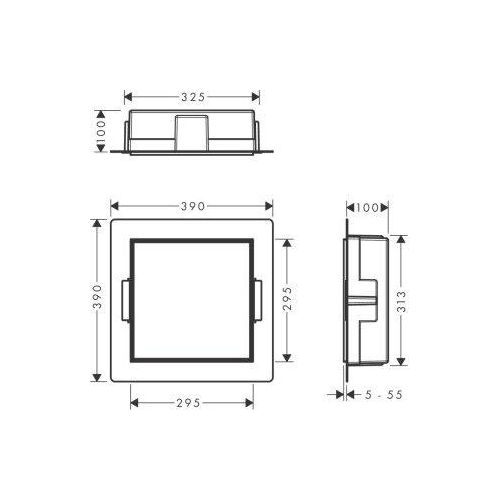 HANSGROHE 56089670 Einbau Abfalleimer XtraStoris Rock