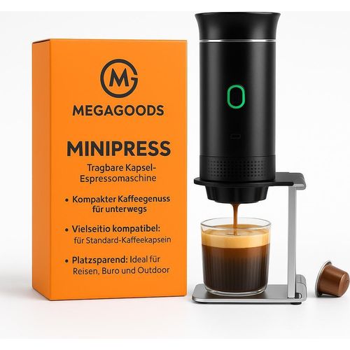 3in1 Kapsel-Kaffeemaschine tragbar elektrisch kabellos Reise DE.