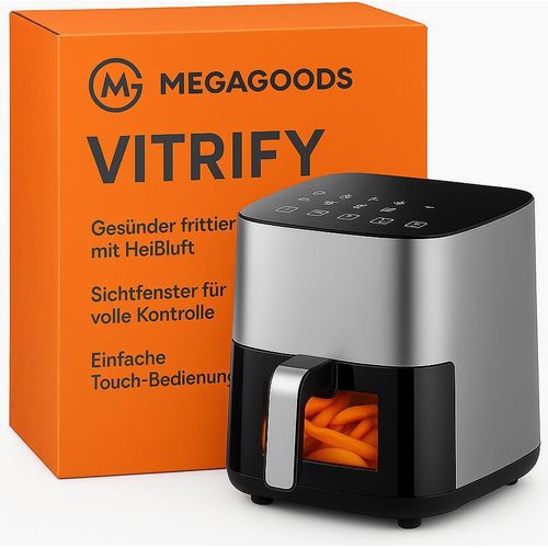 Airfryer 5L Heißluftfritteuse mit Touch Display Sichtfenster DE.