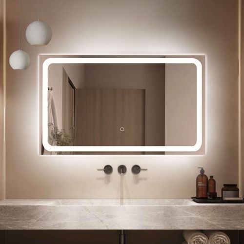 Lumoire® Badspiegel mit beleuchtung – 100 cm Rechteckig – Mit Anti-Beschlag