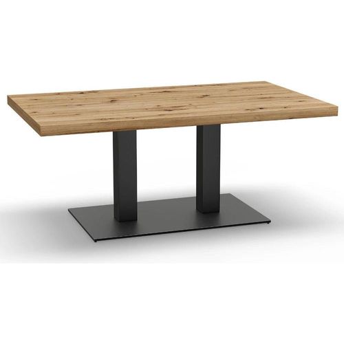 Gastro Loungetisch 120x70 cm | Eiche Artisan | Gusseisengestell
