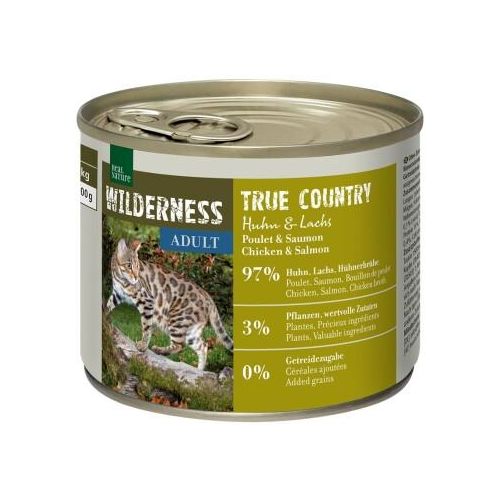 REAL NATURE WILDERNESS Nassfutter Katze, Adult, True Country, Huhn und Lachs 12x200 g