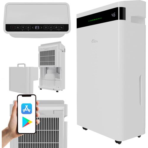 TroniTechnik® Luftentfeuchter TT-EF 04.1, WiFi steuerbar, 20 l/24h, 5,5 l Tank, Kompressor, Auto-Swing, Timer, Farb-LED, Ionisator, für Räume bis 30 m²