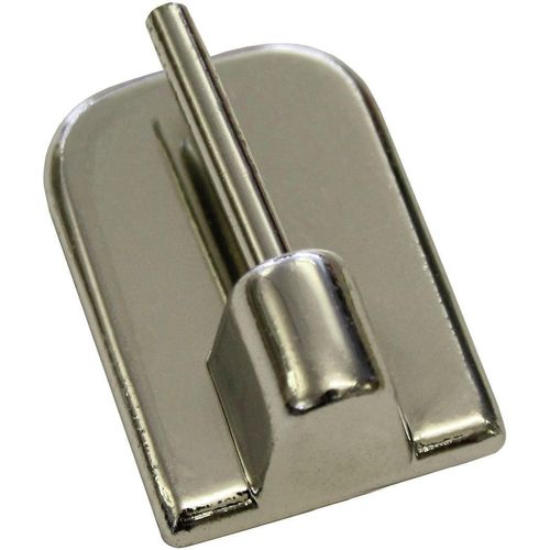 Gardinenstangenhalter GARDINIA, grau (chromfarben), H:1,1cm, Gardinenstangenhalterungen, Serie Vitragestange flachoval Ø 11 mm