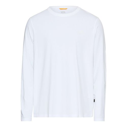 Langarmshirt CAMEL ACTIVE, Herren, Gr. XXL, weiß, Obermaterial: 71% Baumwolle, 25% Polyester, 4% Elasthan, unifarben, regular fit taillenbedeckt, Rundhals, gerader Abschluss, Shirts