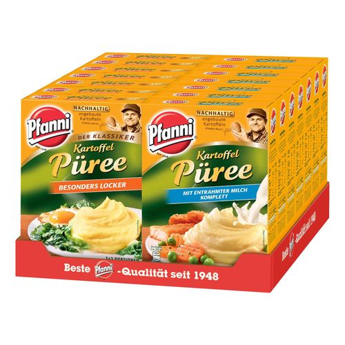 Pfanni Kartoffelpüree, verschiedene Sorten für 1,5L Flüssigkeit, 14er Pack