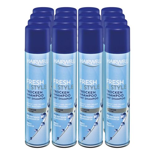 Hairwell Trockenshampoo Fresh & Style 200 ml, 12er Pack