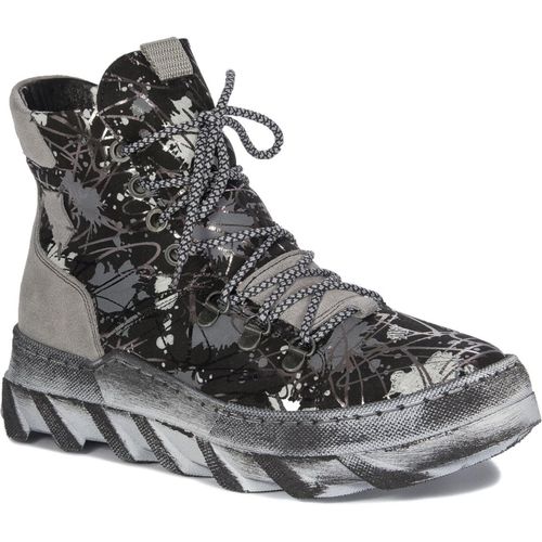 Leder Damen Gefüttert Stiefel Maciejka 06146-03 Grau 38