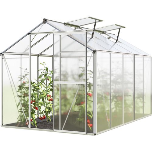 Gewächshaus Jasmin 5 Alu-Rahmen 192x317cm Polycarbonatplatten