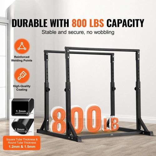 Dip-Stange - Schwerlast-Dip-Ständersation Einstellbar bis 363 kg - Fitness-Workout-Dip-Bar-Station Stabilisator Parallette Liegestützständer - Parallelbarren für Krafttraining im Heim-Fitnessstudio