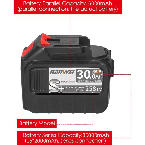 Akku-Bohrschrauber 2Pack 21V 6.0A Batterien Max. Drehmoment 200N.m 1/2 Zoll Metall-Schlüssellochbohrfutter 20+3 Position 0-1550RMP Variable Geschwindigkeit Schlagbohrhammer Schraubendreher mit Kunststoff-Werkzeugkasten