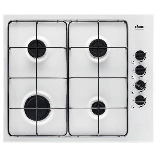 Faure FGH62414WA, Weiß, Integriert, Gaskochfeld, Emailliert, 4 Zone(n), 4 Zone(n)