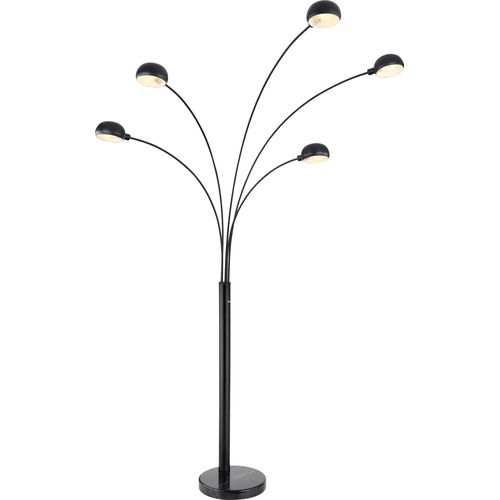 Globo Lighting Stehleuchte Metall schwarz, 5x E14