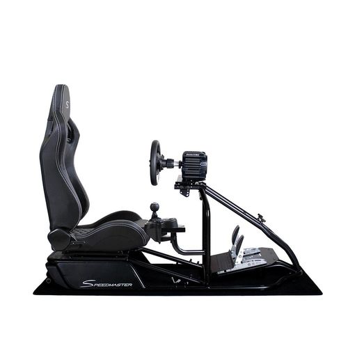 SIM Racing Cockpit Seat Pro Sim Rig SCHWARZ | Gaming Simulator Cockpit | Rennsimulator Lenkradständer Race Weave Anthrazit
