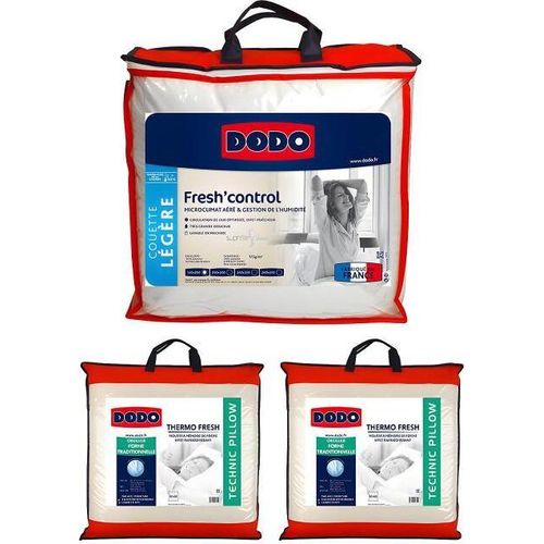 Set Bettdecke 240 x 260 cm + 2 Kopfkissen 60 x 60 cm - DODO von FRESH CONTROL
