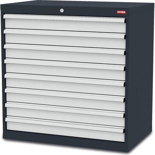 STIER Schubladenschrank mit 8 Schubladen BxTxH 900x575x920 mm
