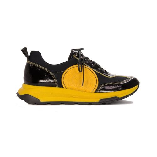 Damen Sport-Leder-Schuhe Maciejka 06295-01 Schwarz-Gelb 40