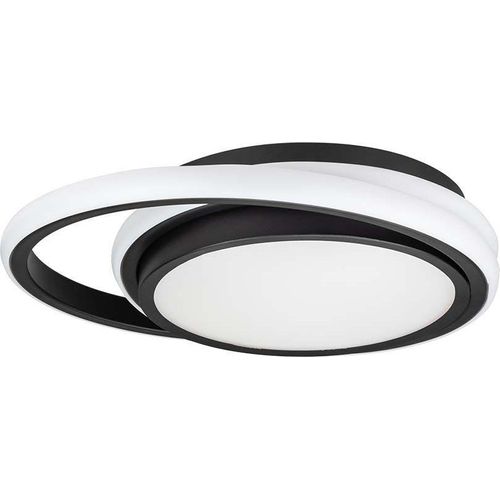 LED Deckenleuchte, Metall, Schwarz, 4050 Lumen, D 46,5 cm