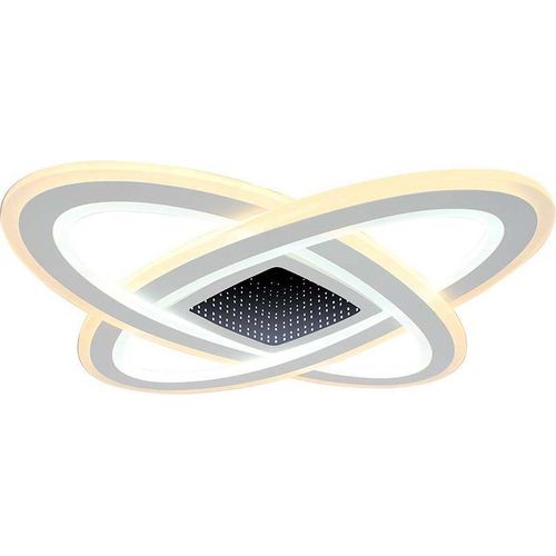 LED Deckenleuchte, Stahl, Weiß, Farbwechsel, D 62 cm