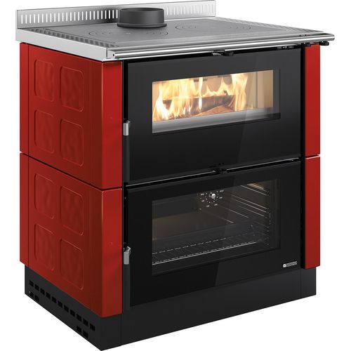 La Nordica Küchenofen | Verona XXL Majolika | bordeaux | 7,0 kW