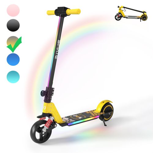 Elektroroller, 130 W Motor/Höchstgeschwindigkeit 14 km/h/24 V 2,5 Ah Lithium-Ionen-Akku,Faltbar