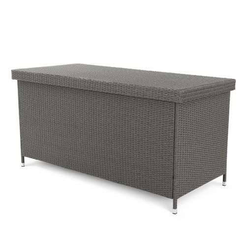di volio Gartenbox Belia - grau, Auflagenbox 880 L, mit abschließbarem Deckel, wasserdicht & wetterfest, für Kissen oder Gartengeräte, bis 220 kg