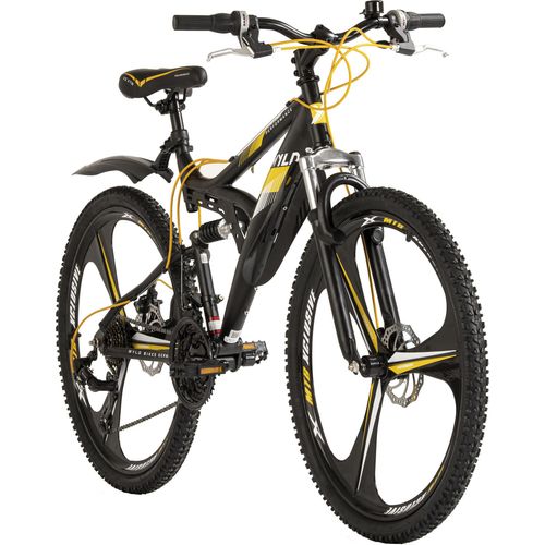 WYLD Mountainbike Fully 26'' Bliss schwarz-gelb 21 Gänge RH 47 cm Magnesium-Laufräder WYLD 415M
