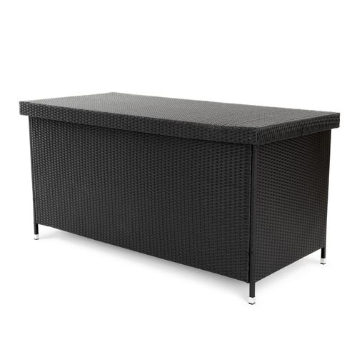 di volio Gartenbox Belia - schwarz, Auflagenbox 870 L, mit abschließbarem Deckel, wasserdicht & wetterfest, für Kissen oder Gartengeräte, bis 220 kg