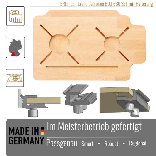Schneidebrett für VW Grand California 600 & 680 Camper maßgeschneiderte Brettle mit Halterung