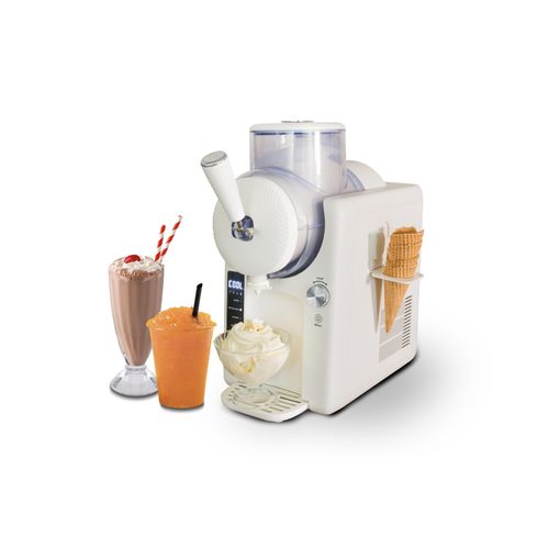 Unold 48950 Slush- und Softeismaschine mit Kompressor ca. 2 L 5 Programme für Slushies, Softeis Frozen Cocktails, Milchshakes in 30 min