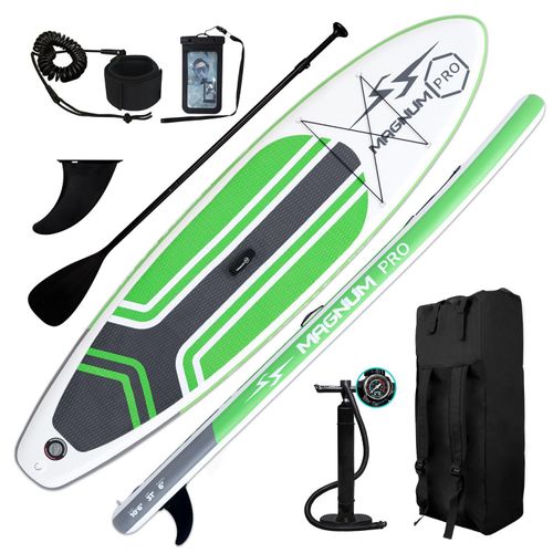 FunWater Stand up paddle Board, SUP Board Set, Stand up Paddle Board,SUP paddle Board,Handpumpe,320x79x15cm, bis150kgGrün