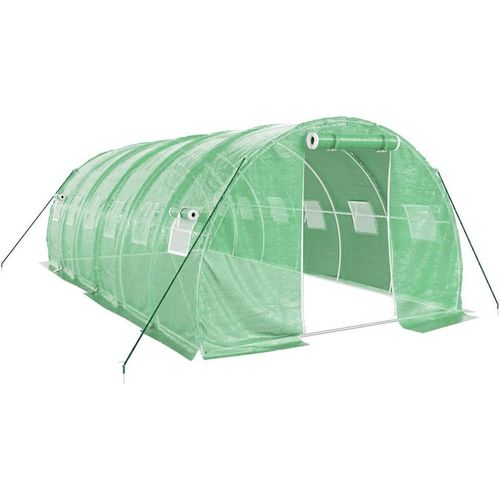 Gewächshaus mit Stahlrahmen Grün 18 m² 6x3x2 m