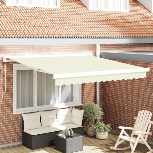 Creme Manuelle Einziehbare Markise 300x250 cm, Design Möbel Markisen Neu