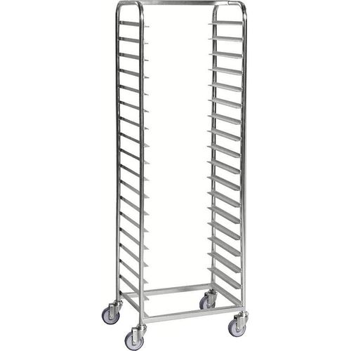 Tablettwagen für 18 Tabletts 600 x 440 x 1.880 mm, 150 kg - verzinkt