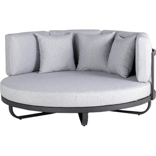 Outdoor Daybed Ø 170cm Sonneninsel Sonnenliege Gartenliege Gartenliege grau
