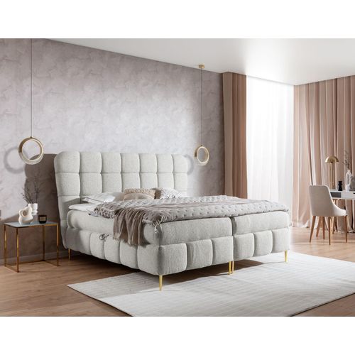 YOURHOUSE24 Boxspringbett LOLLY Hotelbett Mit Zwei Bettkasten Kontinentales Bett (Farbe: corbett 08, Größe: 160x200 cm)