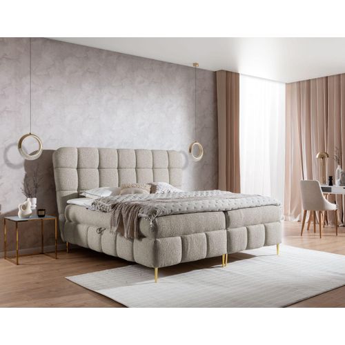 YOURHOUSE24 Boxspringbett LOLLY Hotelbett Mit Zwei Bettkasten Kontinentales Bett (Farbe: corbett 21, Größe: 120x200 cm)