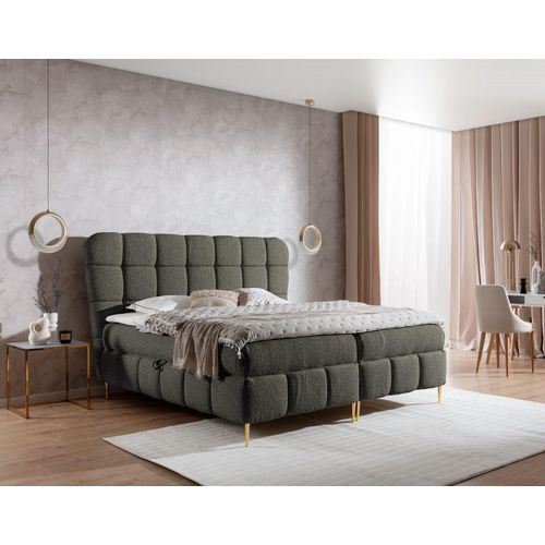 YOURHOUSE24 Boxspringbett LOLLY Hotelbett Mit Zwei Bettkasten Kontinentales Bett (Farbe: corbett 100, Größe: 120x200 cm)