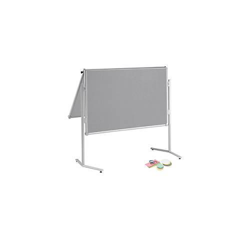 MAUL Moderationstafel Pro, klappbar, Textil/Textil grau + Moderationskarten-Set mit 360 Karten und 200 Pin-Nadeln