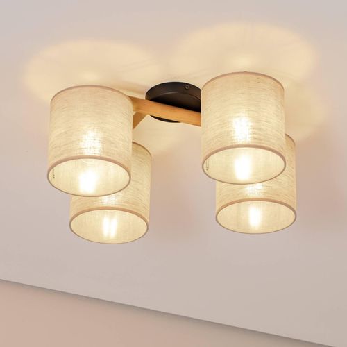 Deckenlampe Deva, vierflammig, Textil