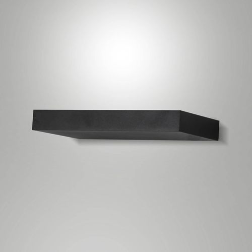 LED-Wandleuchte Guia, schwarz, Metall, 24 cm breit