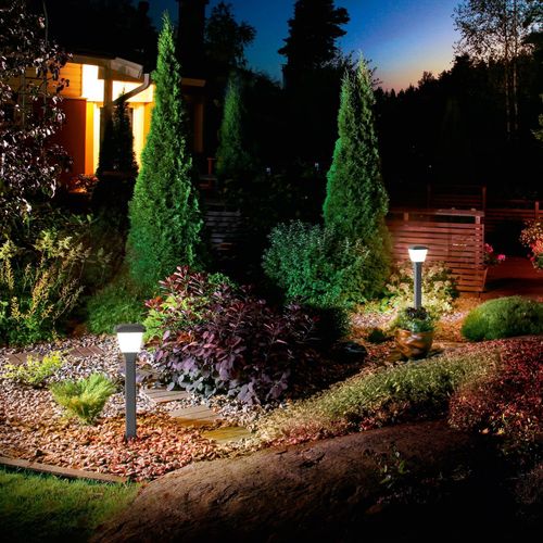 Wegeleuchte Lena, 60 cm, dunkelgrau, Metall, E27, IP65