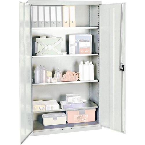 Stumpf Werkzeug- und Materialschrank Serie 3000 lichtgrau + 4 Auszugsböden durchgehend - 3008007