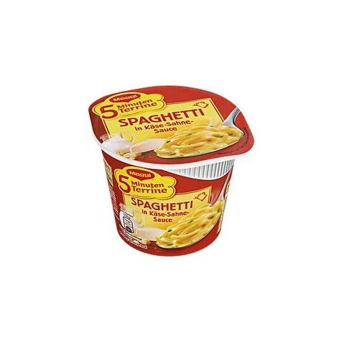 Nestlé Maggi 5 Minuten Terrine Nudeltopf Spaghetti Käse Sahne-Sauce 8 Stück