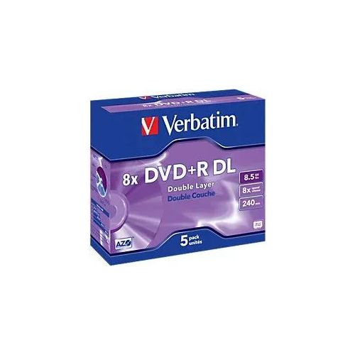 Verbatim DVD+R Jewelcase 8 x 4.7 GB 5 Stück