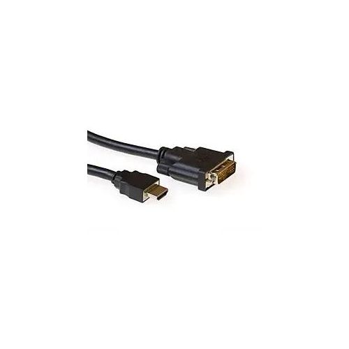 ACT Adapter HDMI Male DVI 18+1 Pin Male 1 m Schwarz